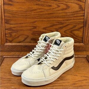 Vans Sk8 Hi Reissue Leather Blanc De Blanc Potting Soil